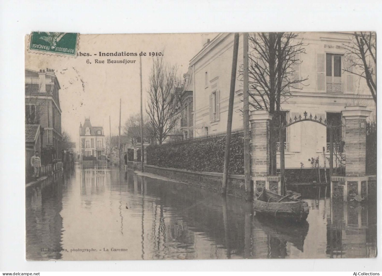 AJC - Colombes - Inondations De 1910 - Rue Beausejour - Colombes