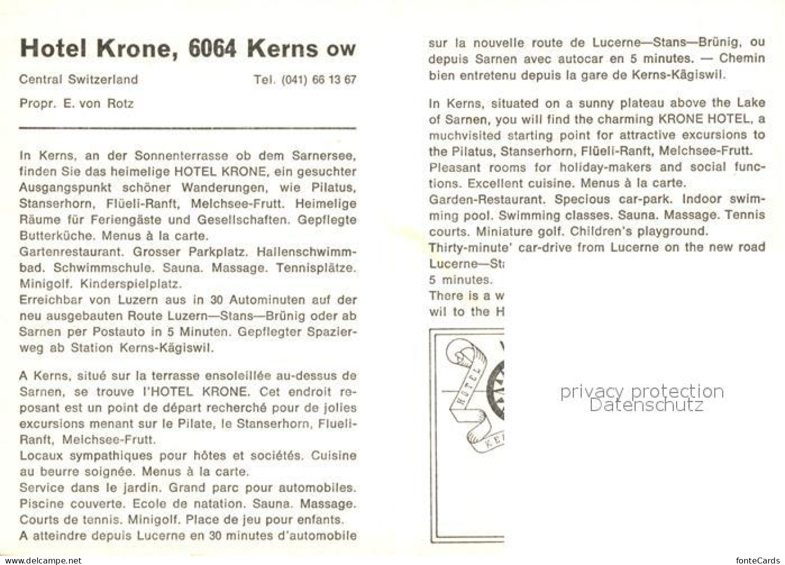 13231349 Kerns Hotel Krone Kerns - Andere & Zonder Classificatie