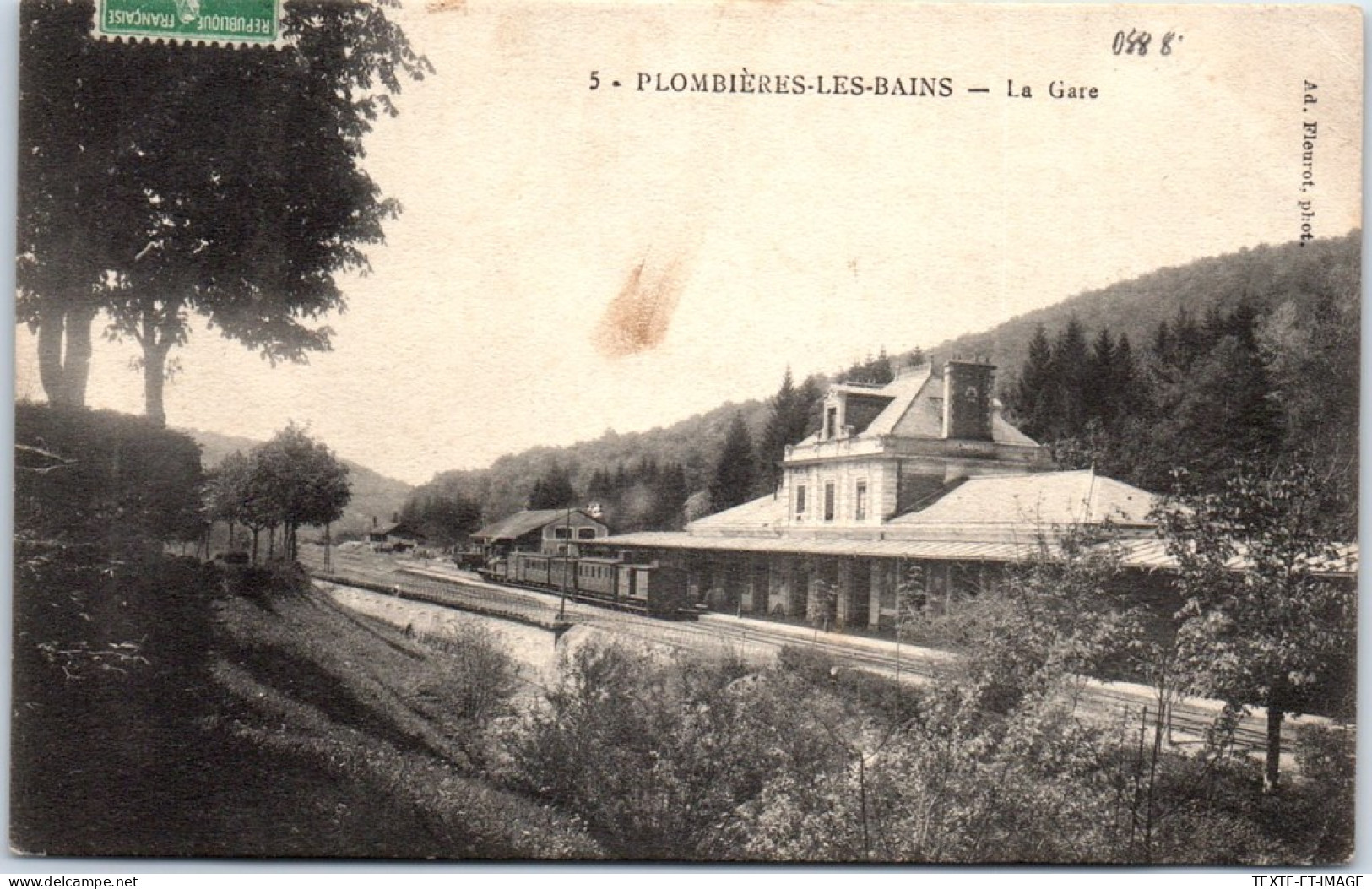 88 PLOMBIERES LES BAINS - Vue De La Gare  - Plombieres Les Bains