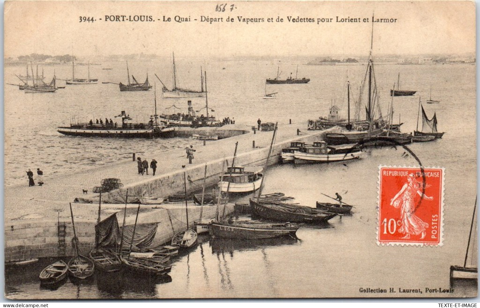 56 PORT LOUIS - Le Quai, Depart De Vapeurs  - Port Louis