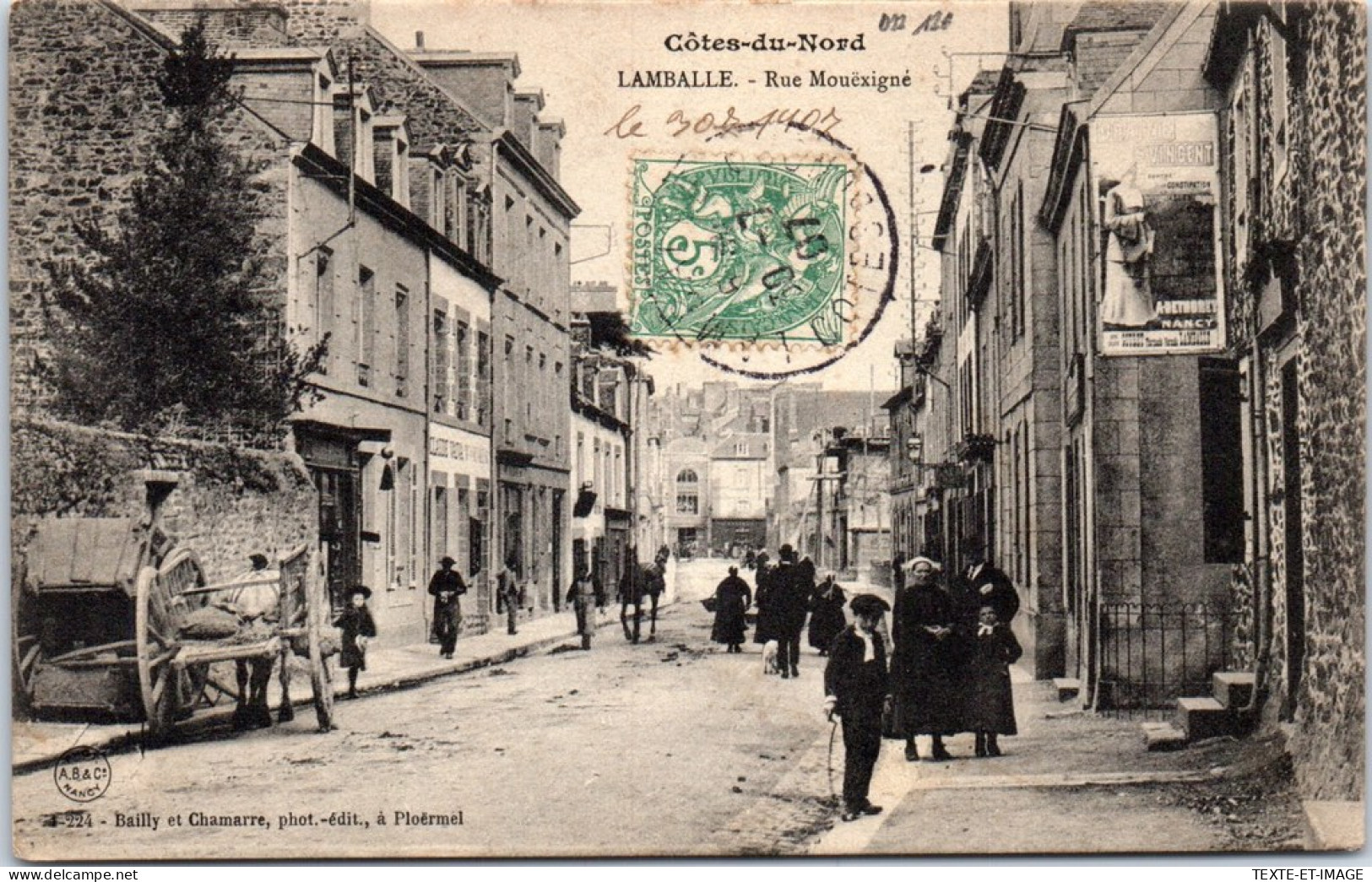 22 LAMBALLE - La Rue Mouexigne. - Lamballe