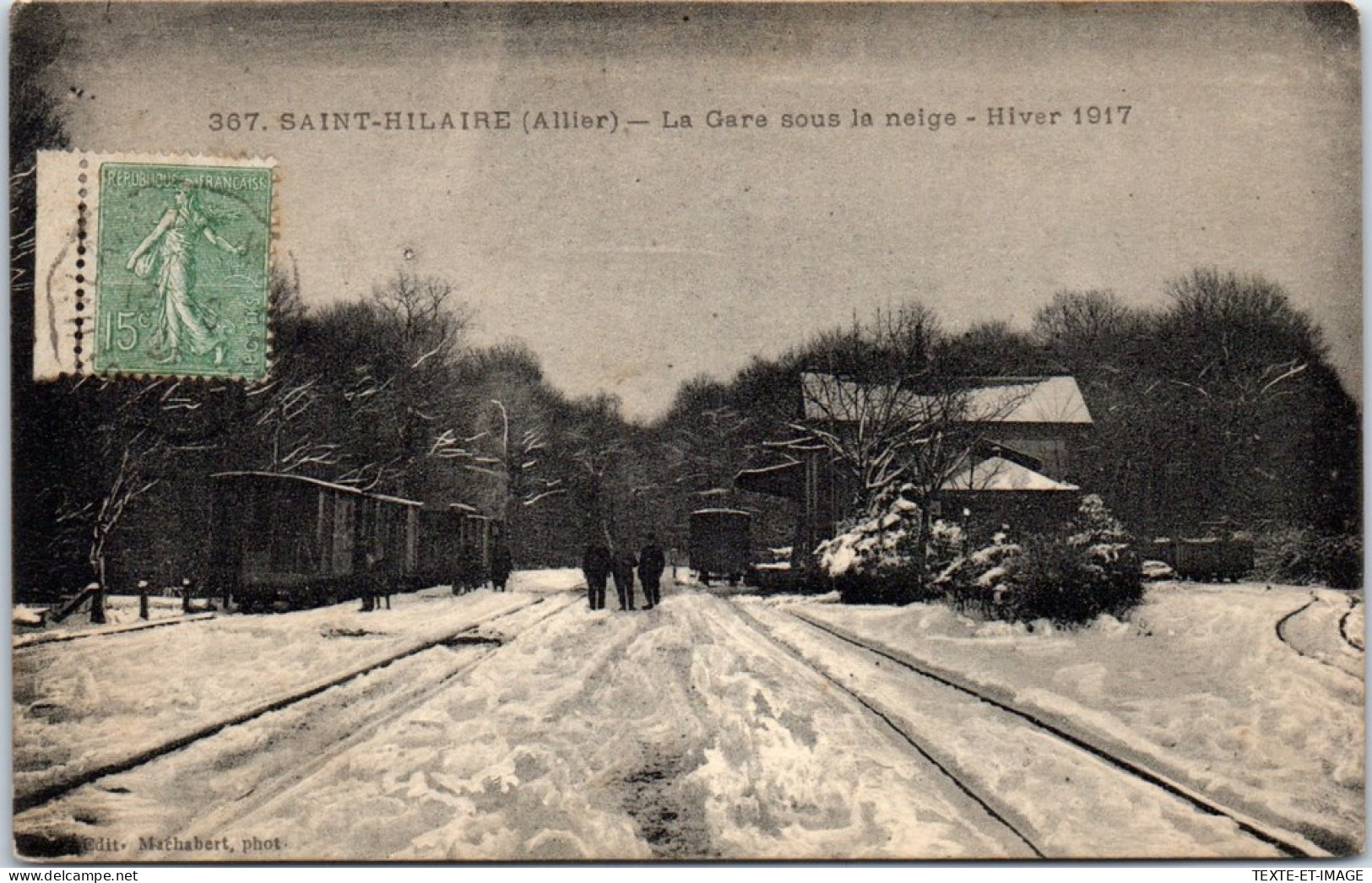 03 SAINT HILAIRE - La Gare Sous La Neige (hiver 1917) - Andere & Zonder Classificatie