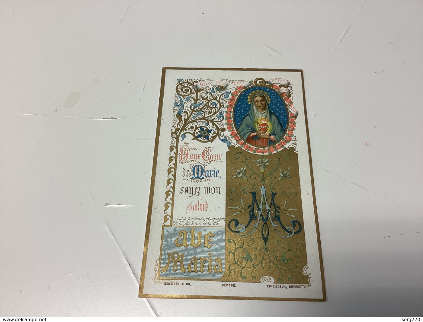 Image Pieuse Image Religieuse 1900 Avé Maria - Devotion Images