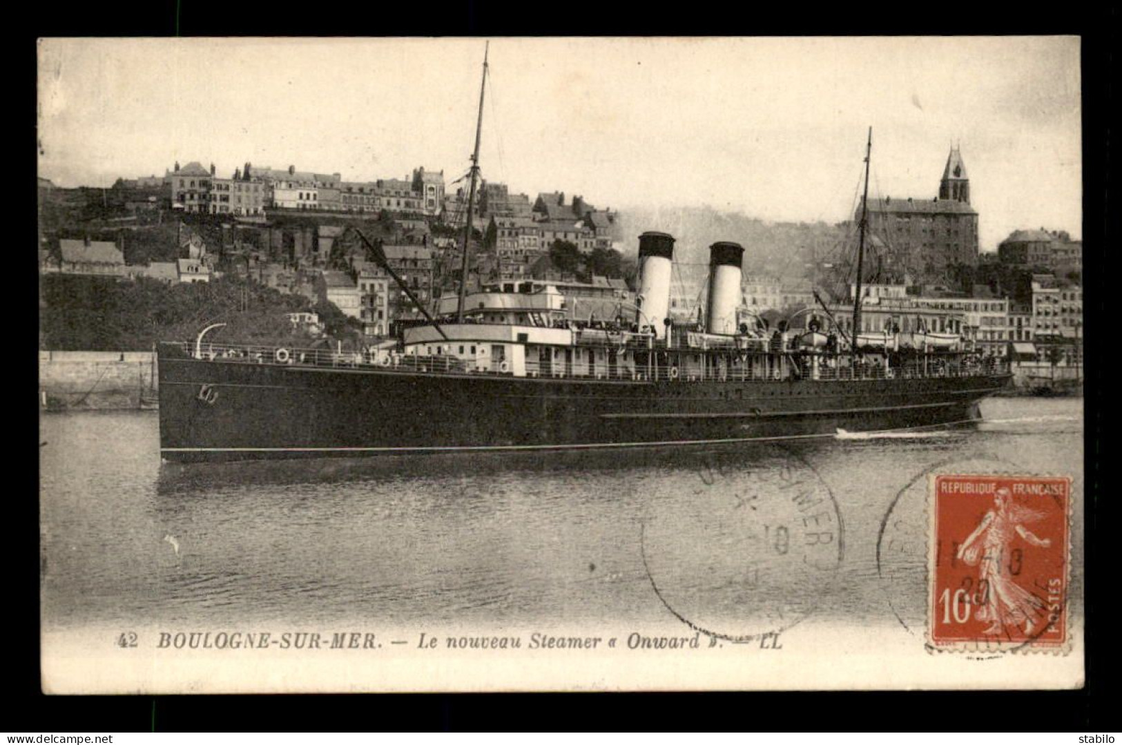 BATEAUX - PAQUEBOT - ONWARD  - SERVICE BOULOGNE-SUR-MER-FOLKESTONE - Steamers