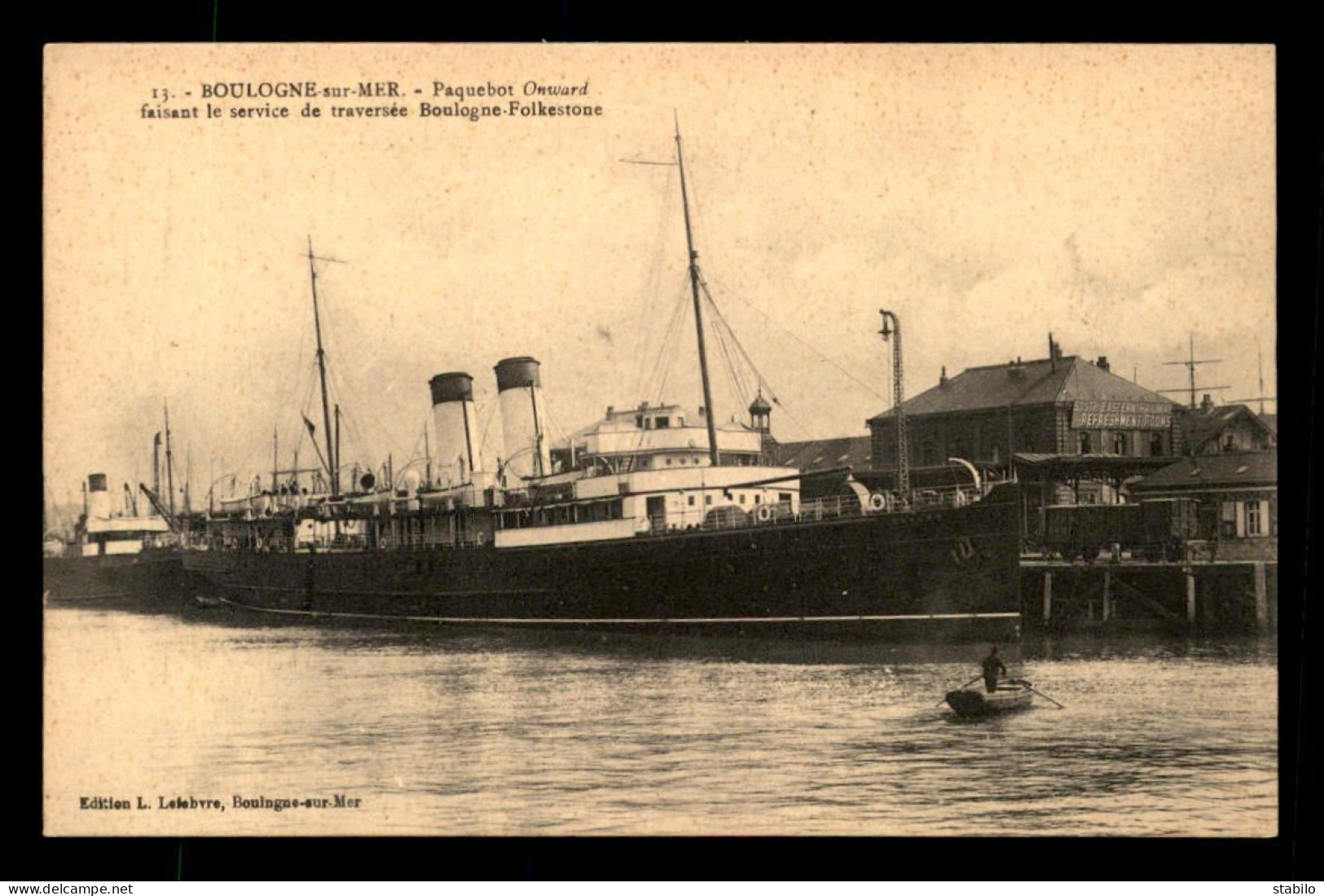 BATEAUX - PAQUEBOT - ONWARD  - SERVICE BOULOGNE-SUR-MER-FOLKESTONE - Steamers