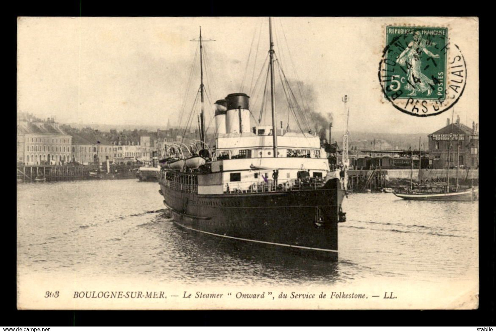 BATEAUX - PAQUEBOT - ONWARD  - SERVICE BOULOGNE-SUR-MER-FOLKESTONE - Dampfer