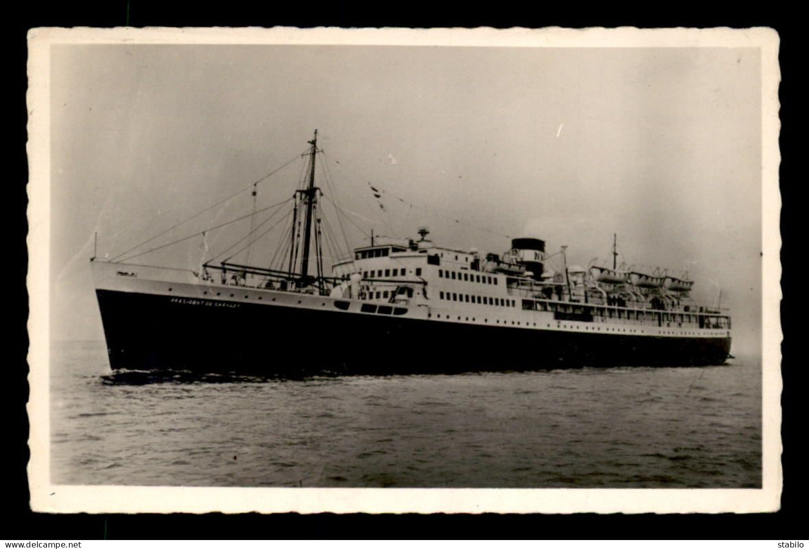 BATEAUX - PAQUEBOT - LE PRESIDENT DE CAZALET - COURRIER D'ALGERIE - Steamers