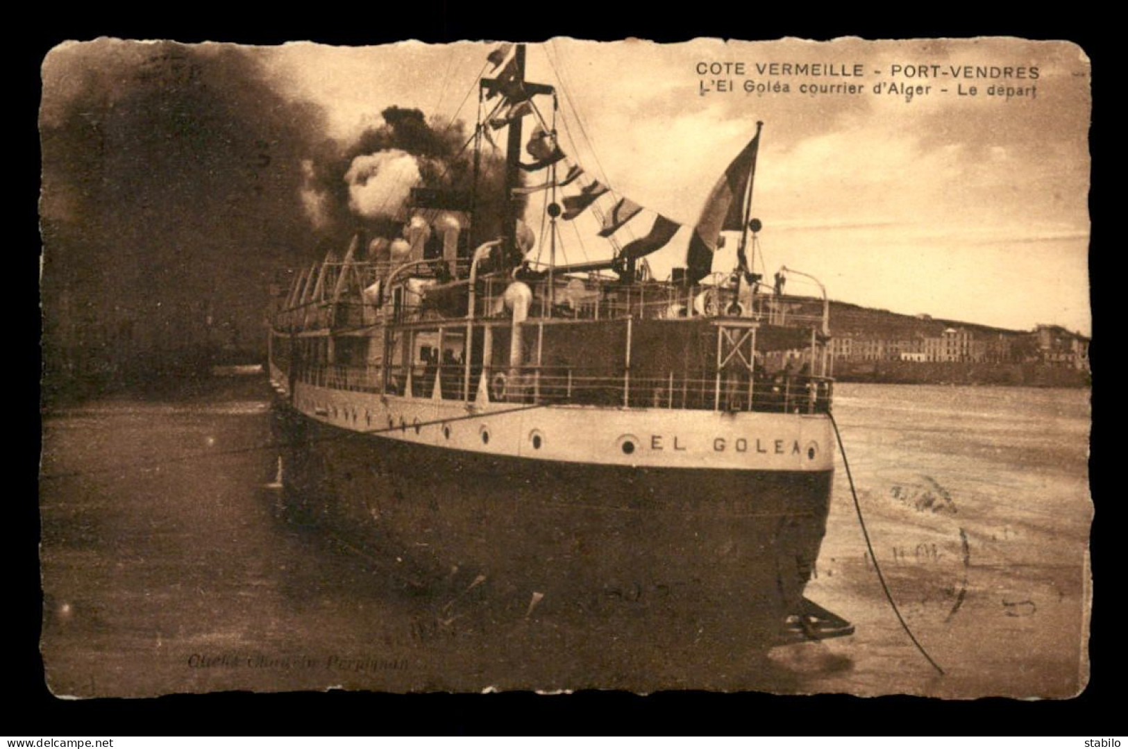 BATEAUX - PAQUEBOT - L'EL GOLEA - PORT-VENDRES - Steamers