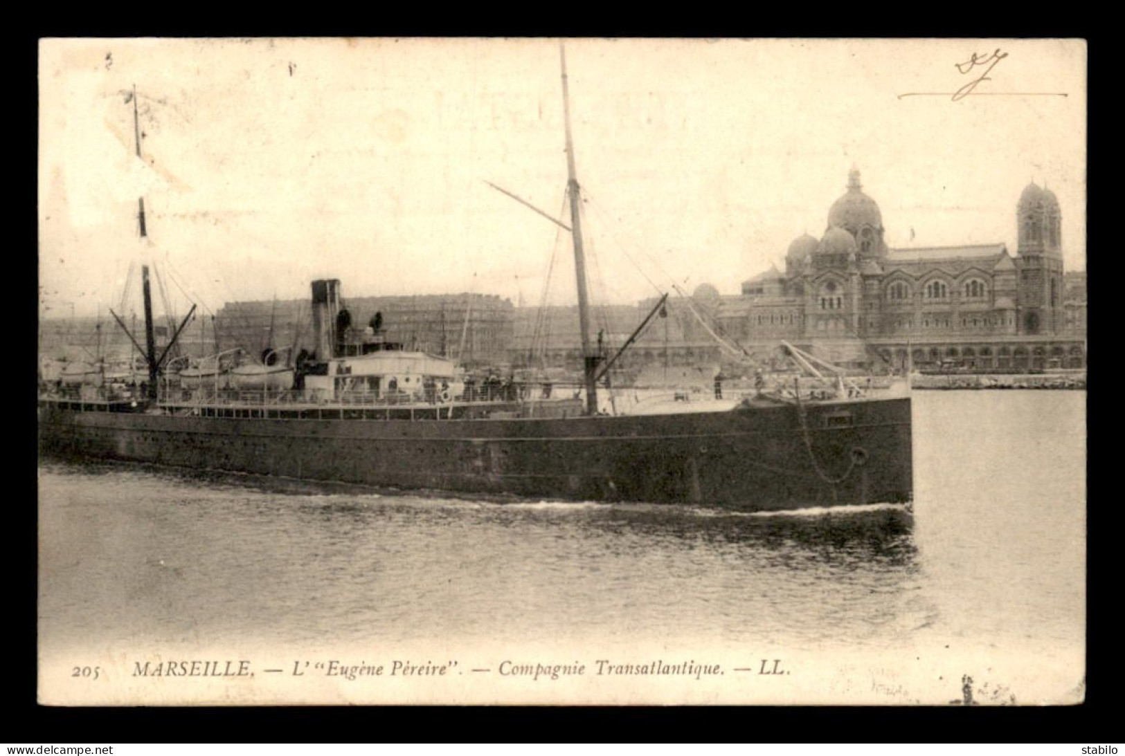 BATEAUX - PAQUEBOT - EUGENE PEREIRE - CIE TRANSATLANTIQUE - MARSEILLE - Dampfer