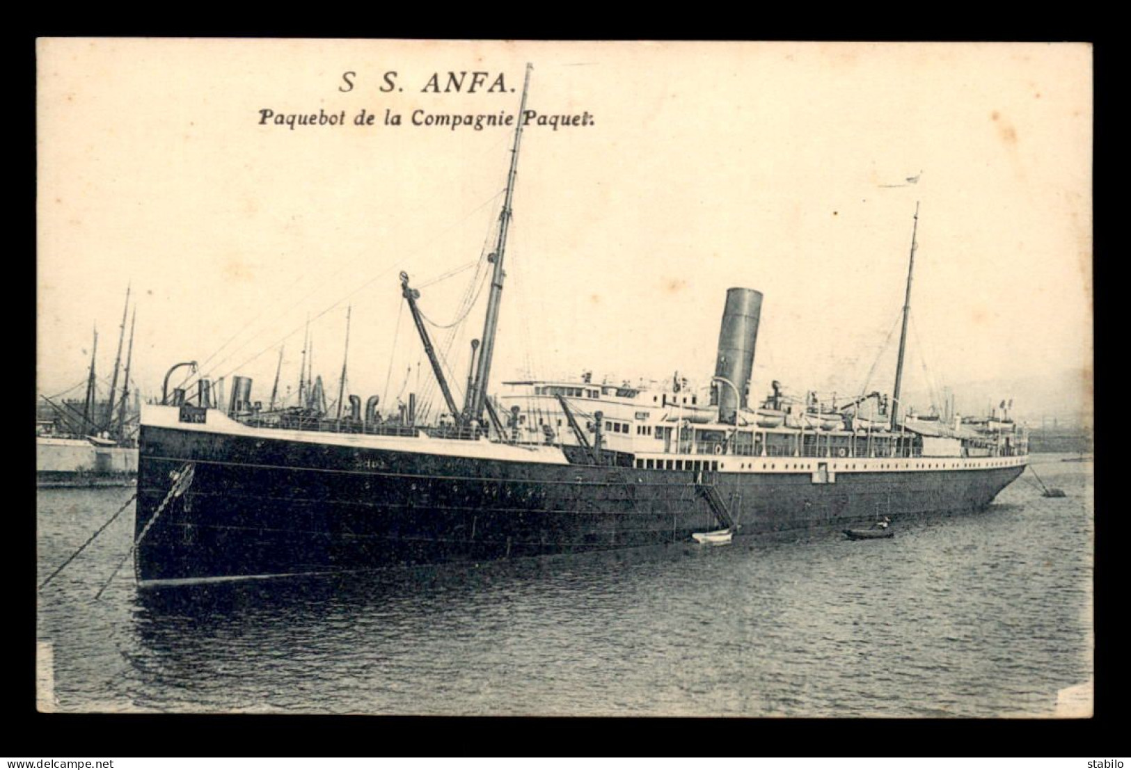 BATEAUX - PAQUEBOT - S.S. ANFA - CIE N. PAQUET - Dampfer