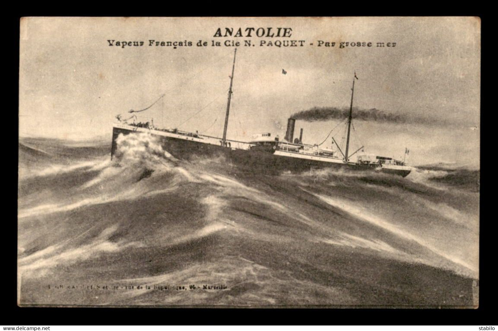 BATEAUX - PAQUEBOT - ANATOLIE - VAPEUR FRANCAIS DE LA  CIE N. PAQUET - Dampfer