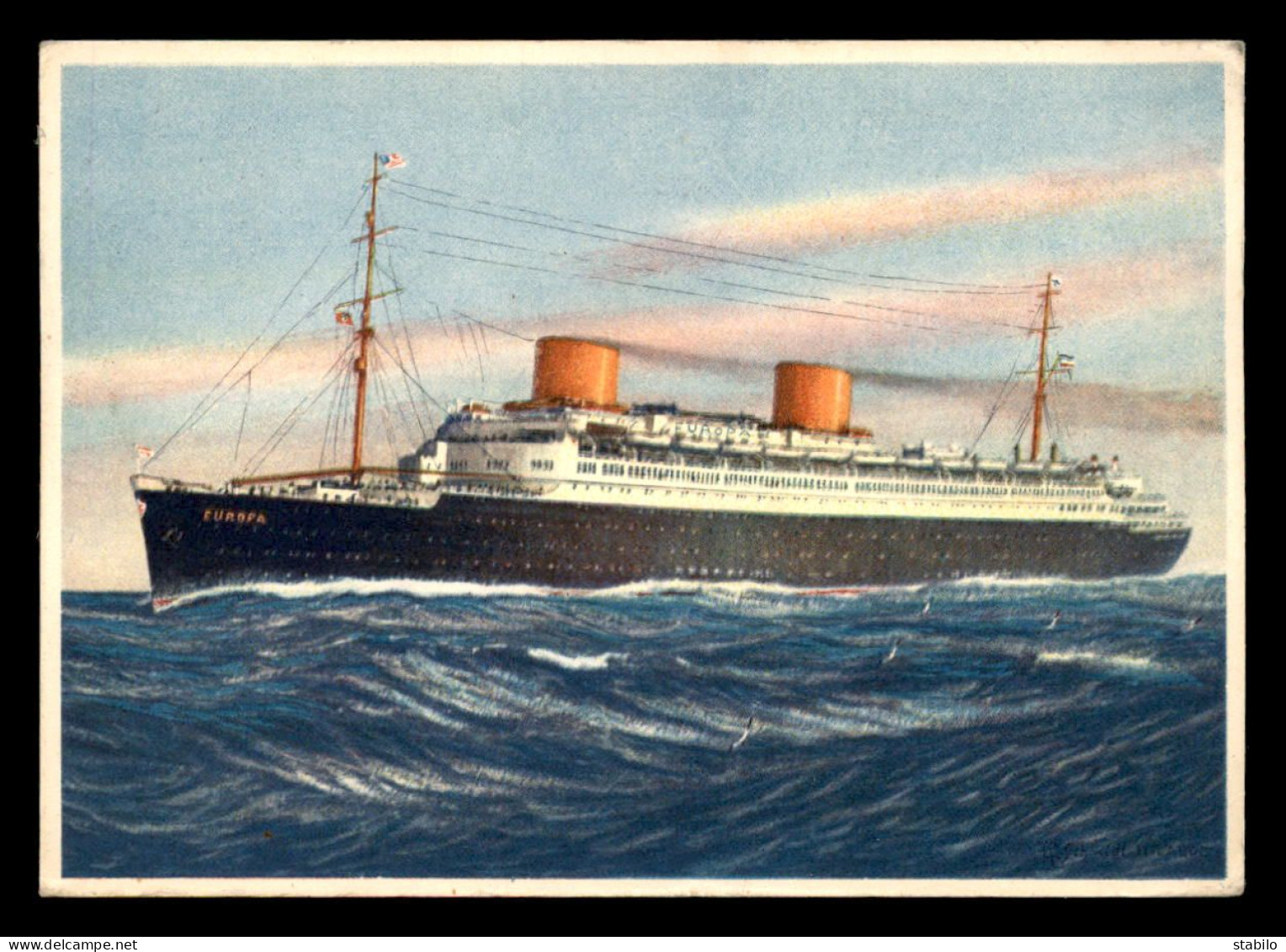 BATEAUX - PAQUEBOT - EUROPA - NORDDEUTSCHER LLOYD BREMEN - Steamers