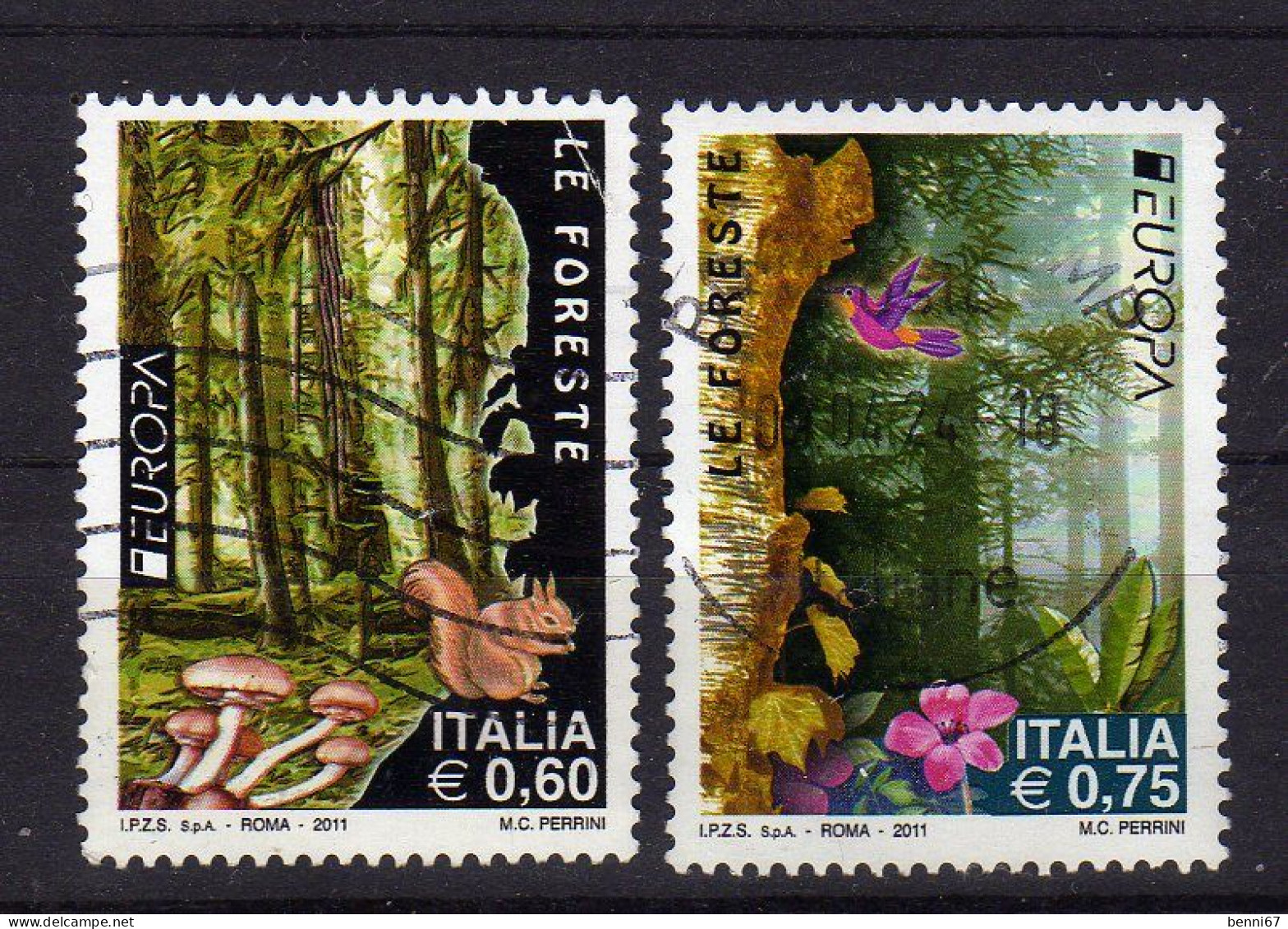 ITALIE Italia 2011 Europa Nature Foret Les 2 Val Obl. - 2011-20: Usati