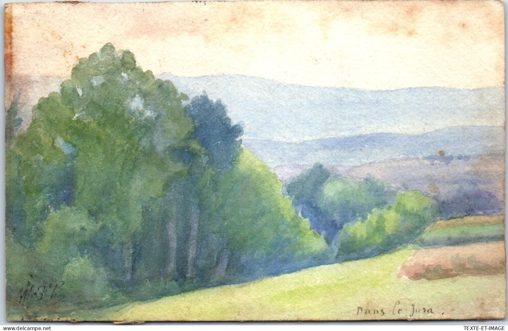 ILLUSTRATEUR - THOREL - Aquarelle Originale, Dans Le Jura  - Autres & Non Classés