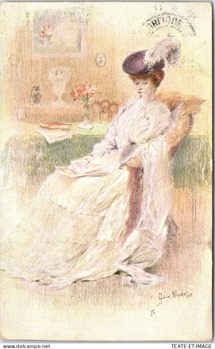 ILLUSTRATEUR Gabriel Nicolet Femme Pensive  - Autres & Non Classés