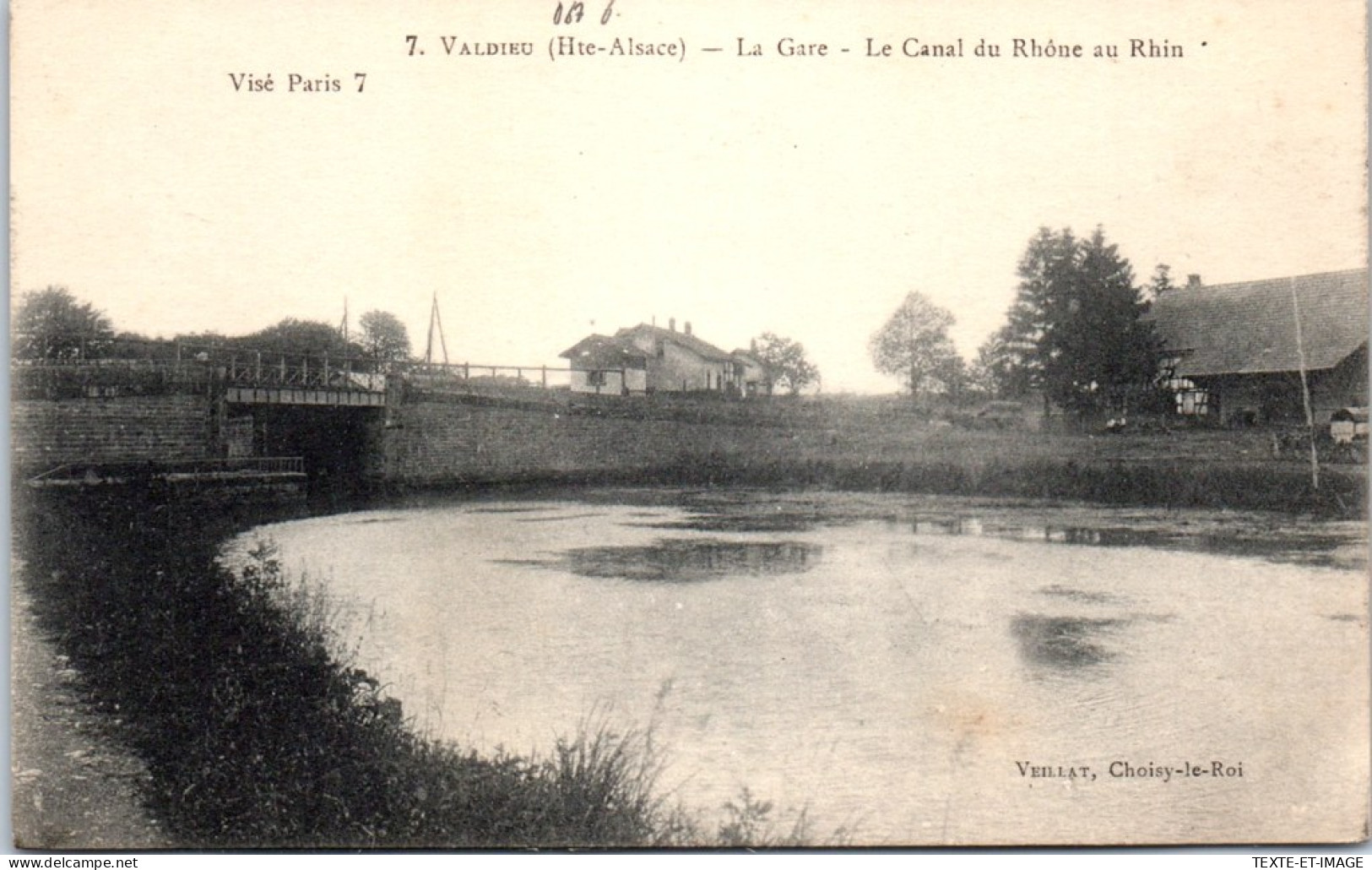 67 VALDIEU - La Gare, Le Canal Du Rhone Au Rhin  - Autres & Non Classés