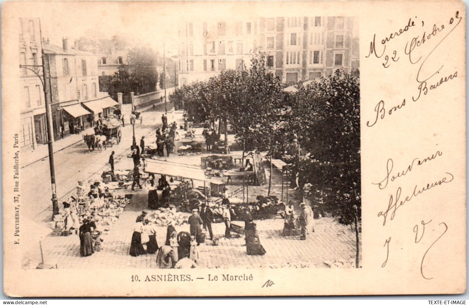 92 ASNIERES - Vue Partielle Du Marche  - Asnieres Sur Seine