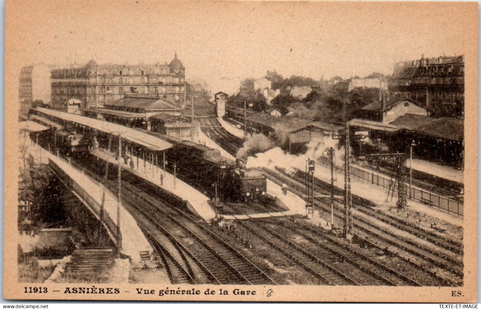 92 ASNIERES - Vue Generale De La Gare (train) - Asnieres Sur Seine