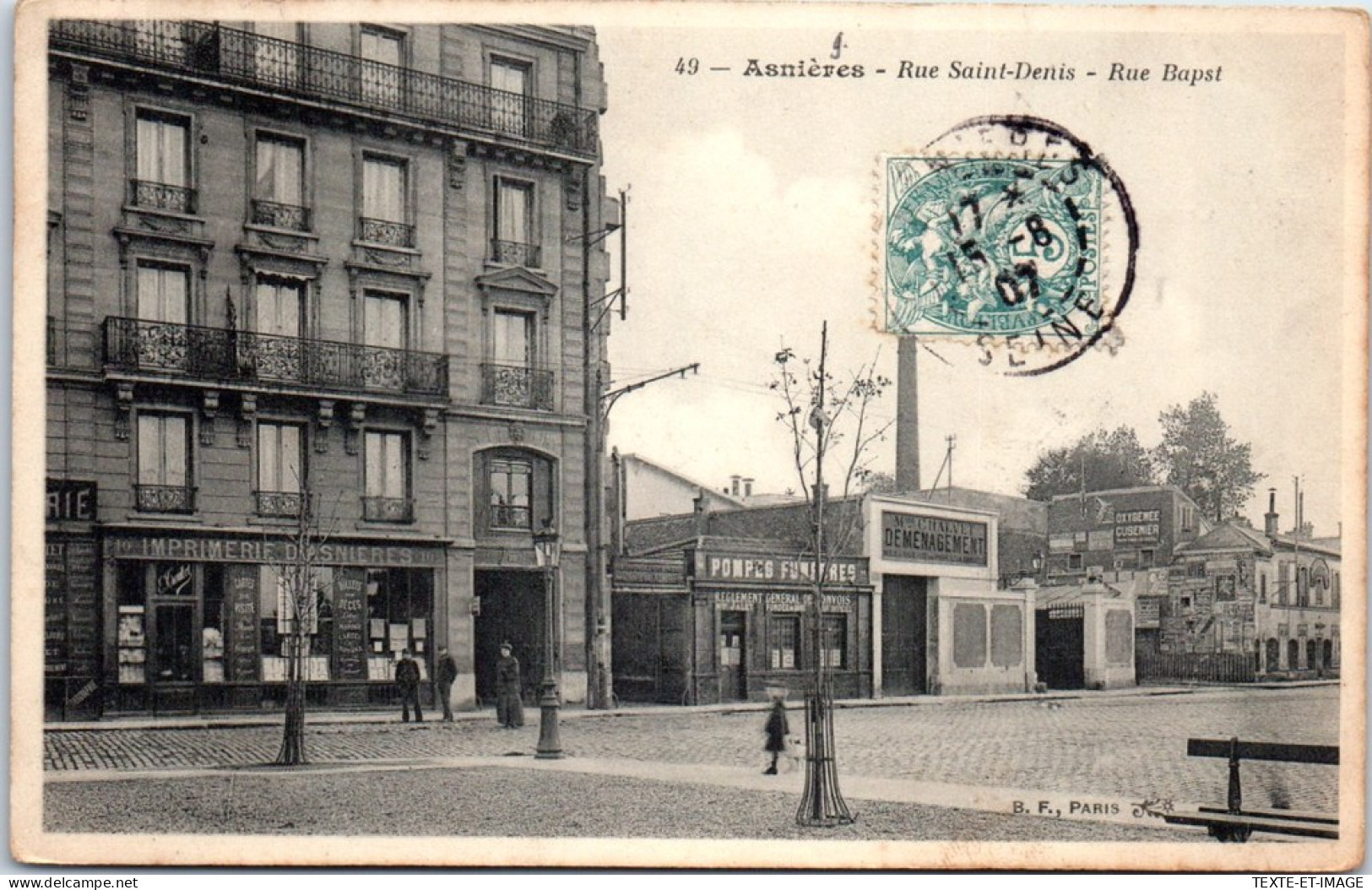 92 ASNIERES - Rue Saint Denis, Rue Bapst  - Asnieres Sur Seine