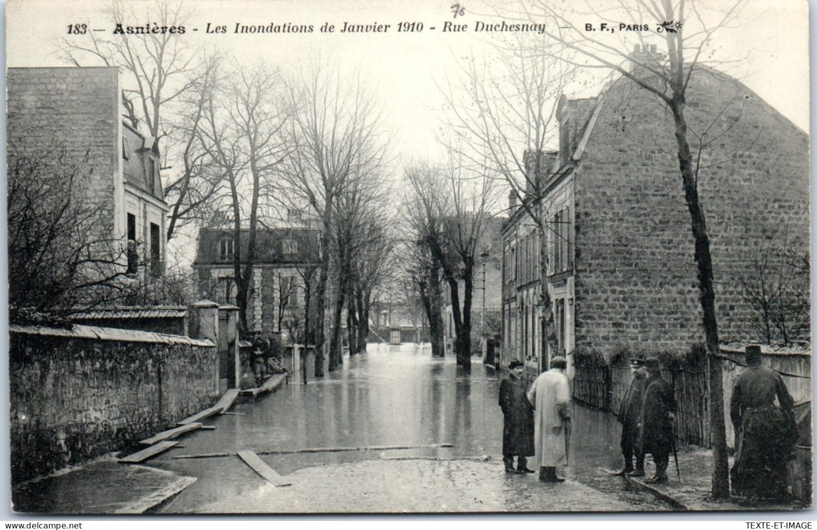 92 ASNIERES - Rue Duchesnay Lors De La Crue De 1910 - Asnieres Sur Seine
