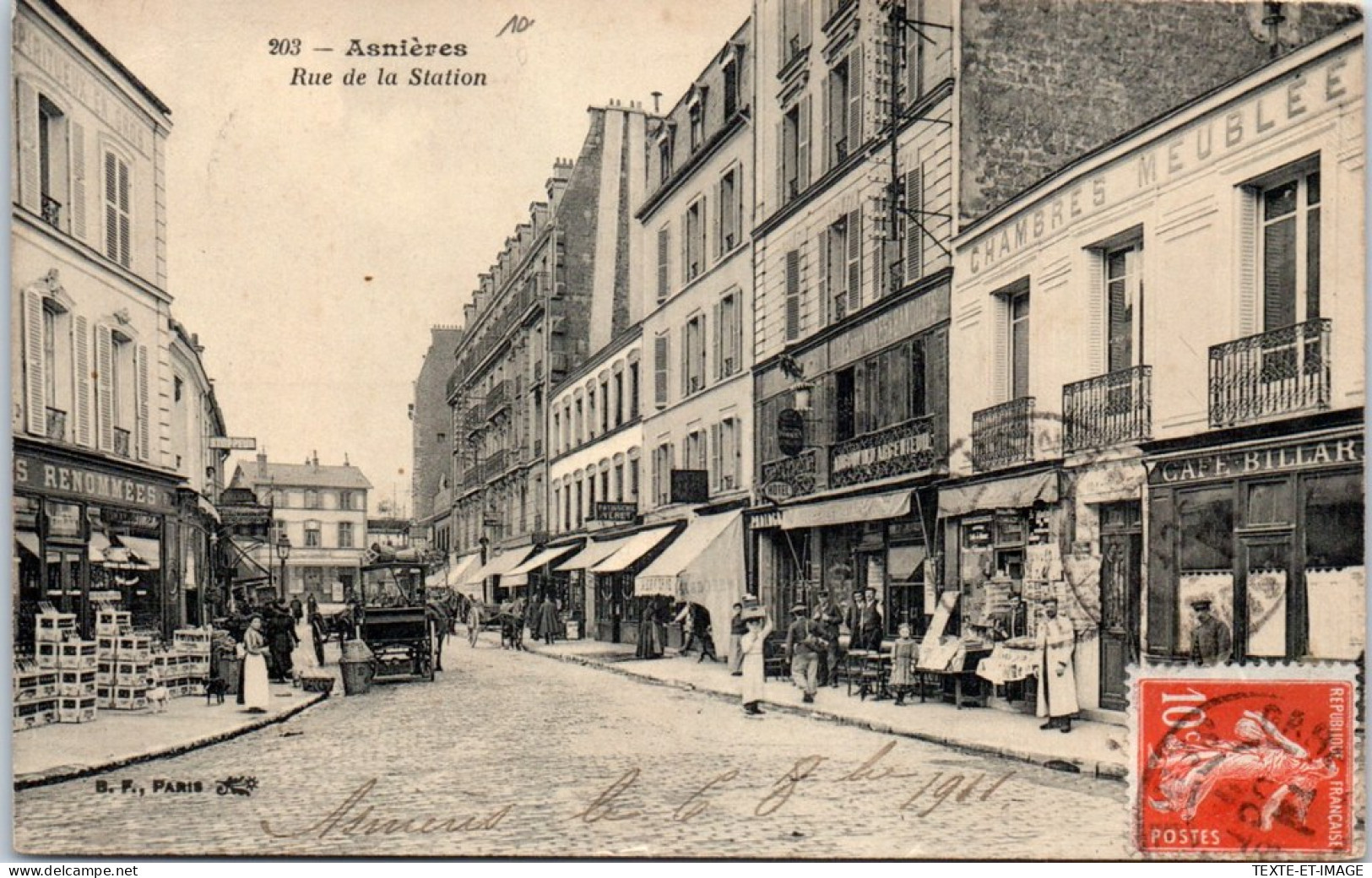 92 ASNIERES - Rue De La Station. - Asnieres Sur Seine