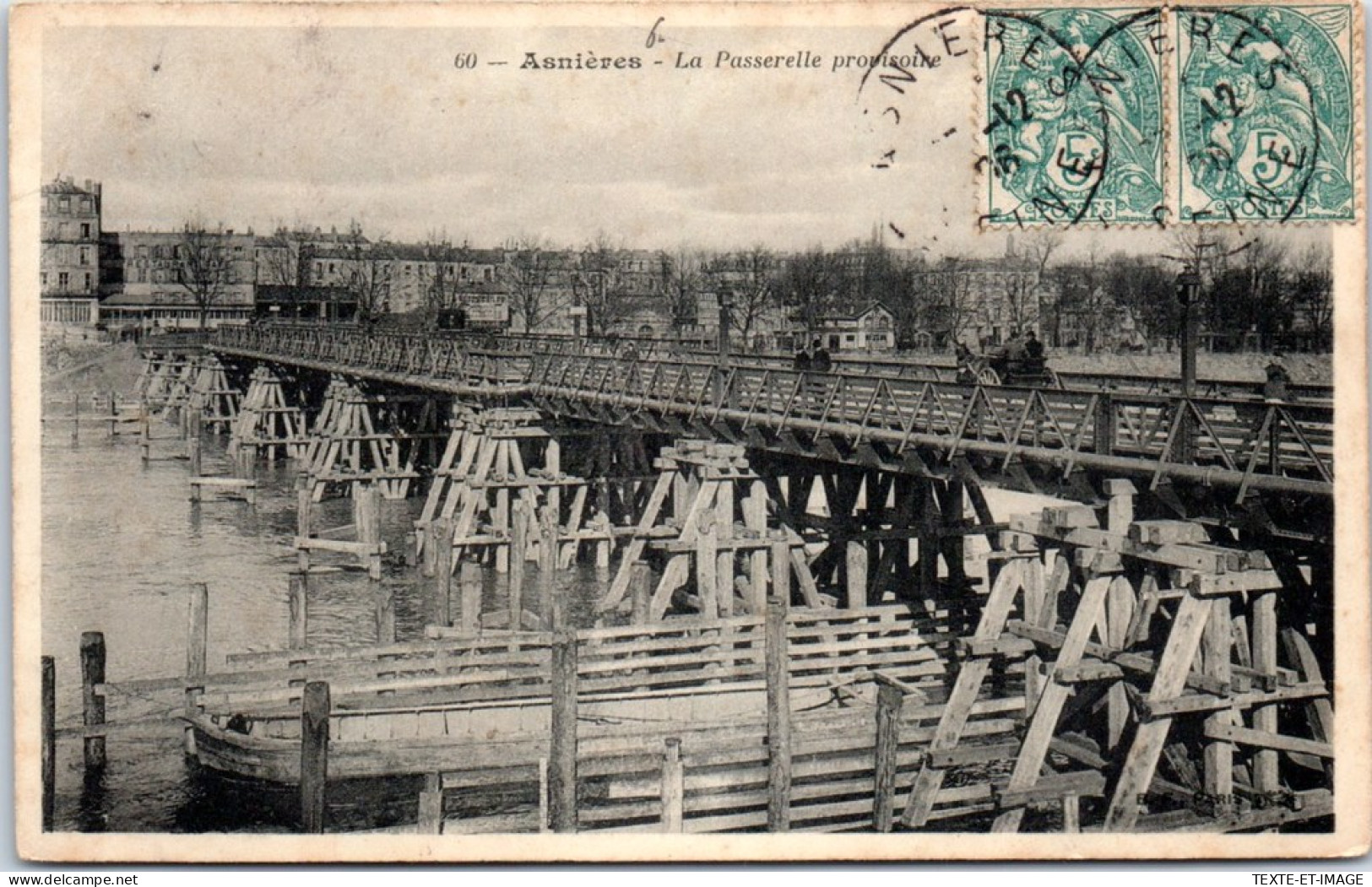 92 ASNIERES - La Passerelle Provisoire  - Asnieres Sur Seine