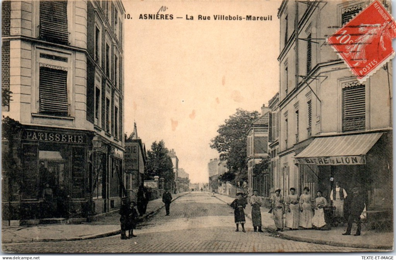 92 ASNIERES - La Rue Villebois Mareuil  - Asnieres Sur Seine