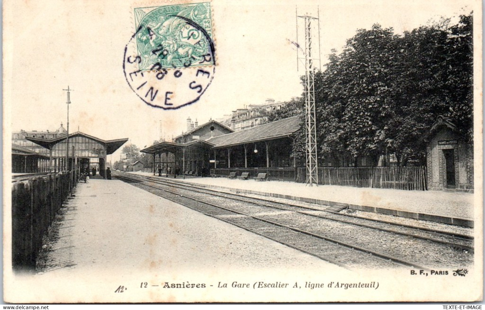 92 ASNIERES - La Gare Escalier A - Asnieres Sur Seine