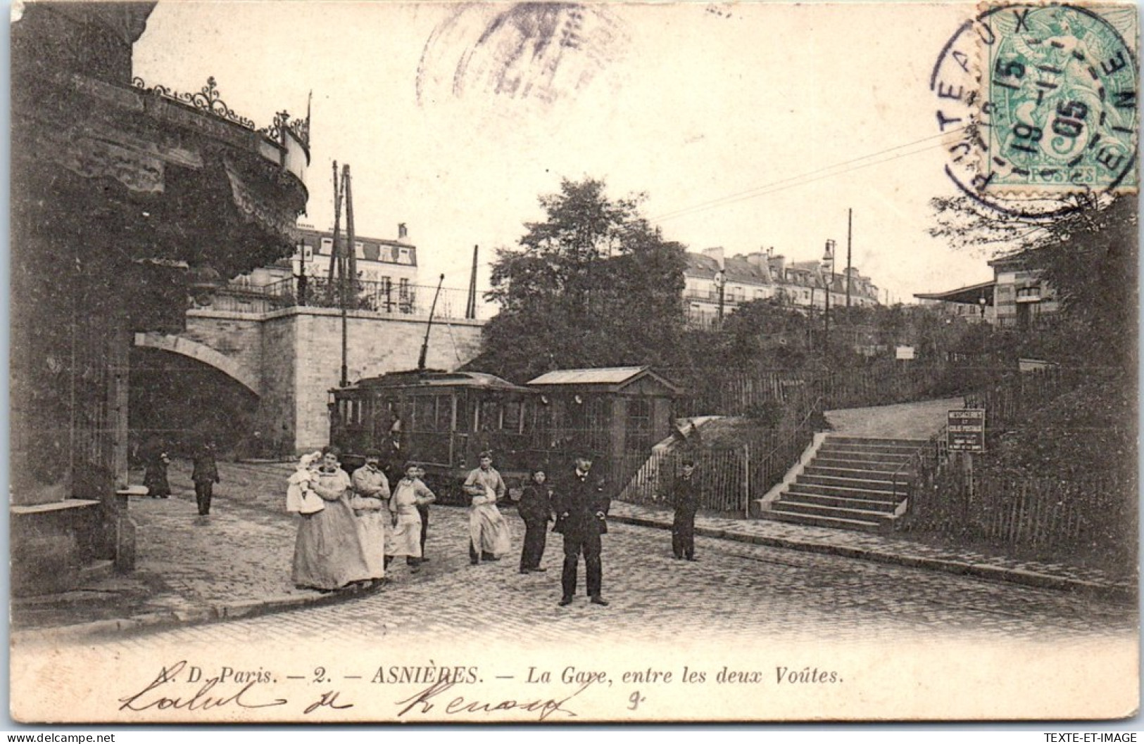 92 ASNIERES - La Gare Entre Les Deux Voutes  - Asnieres Sur Seine
