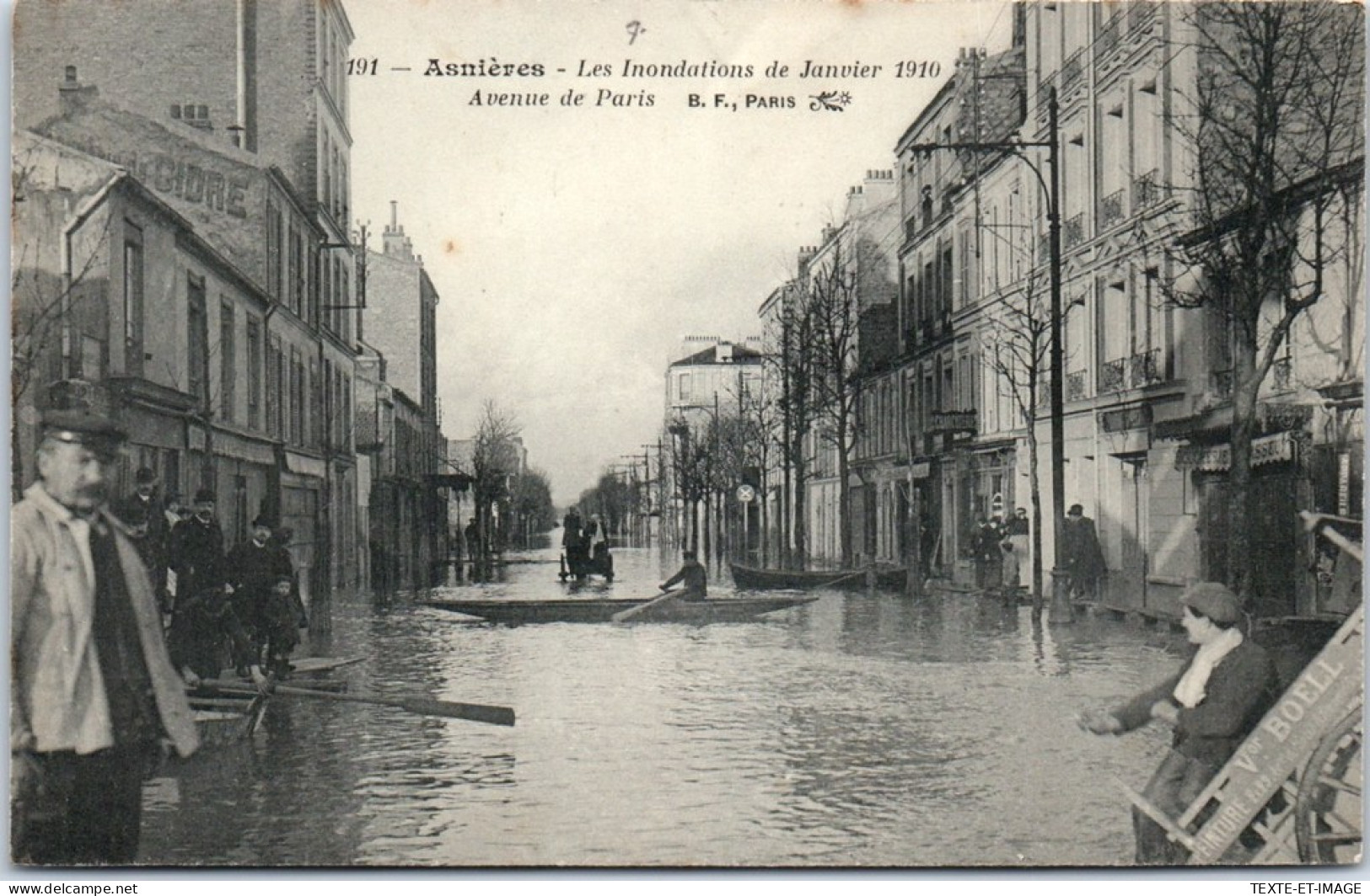 92 ASNIERES - Avenue De Paris Crue De 1910 - Asnieres Sur Seine