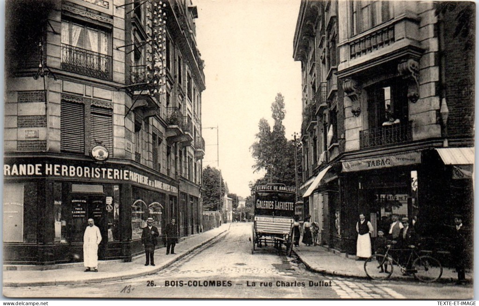 92 BOIS COLOMBES - Vue De La Rue Duflet  - Autres & Non Classés