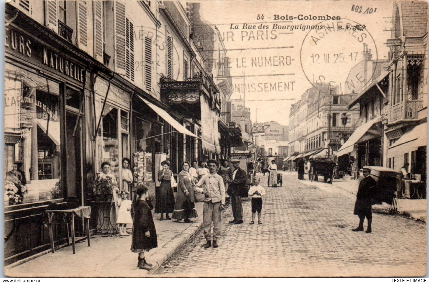 92 BOIS COLOMBES - Un Coin De La Rue Des Bourguignons. - Sonstige & Ohne Zuordnung