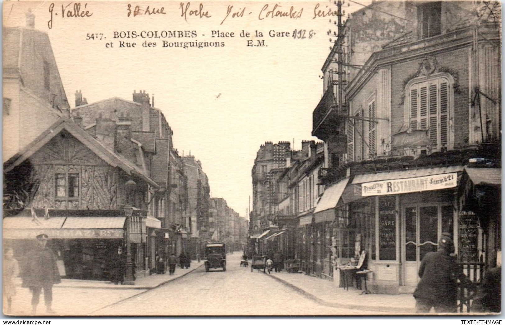 92 BOIS COLOMBES - Place De La Gare & Rue Des Bourguignons  - Other & Unclassified
