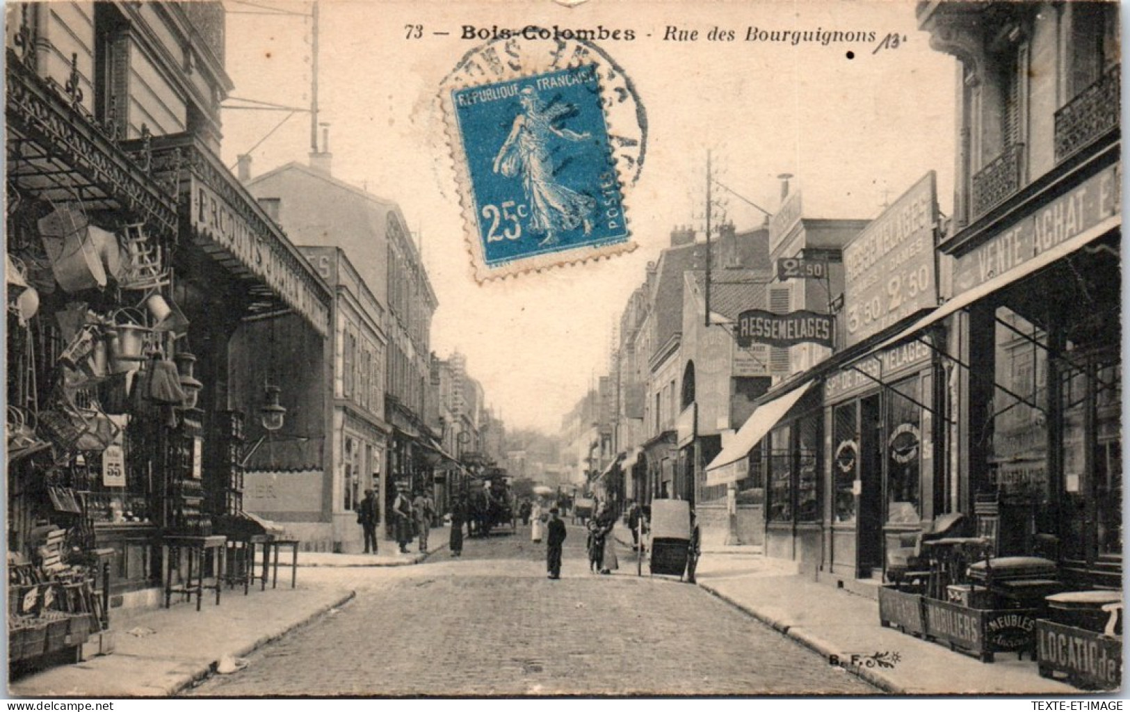 92 BOIS COLOMBES - Les Commerces De La Rue Des Bourguignons  - Other & Unclassified