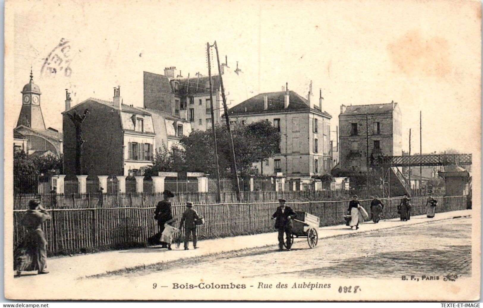 92 BOIS COLOMBES - Ligne De Chemin De Fer Rue Des Aubepines  - Sonstige & Ohne Zuordnung