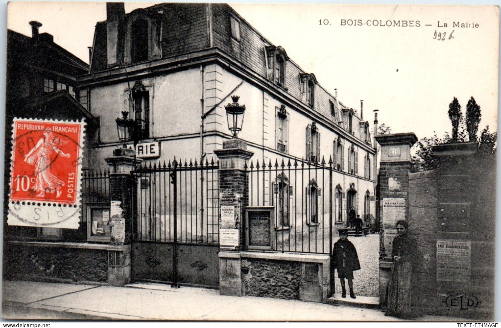 92 BOIS COLOMBES - La Mairie, Portail D'entree  - Autres & Non Classés