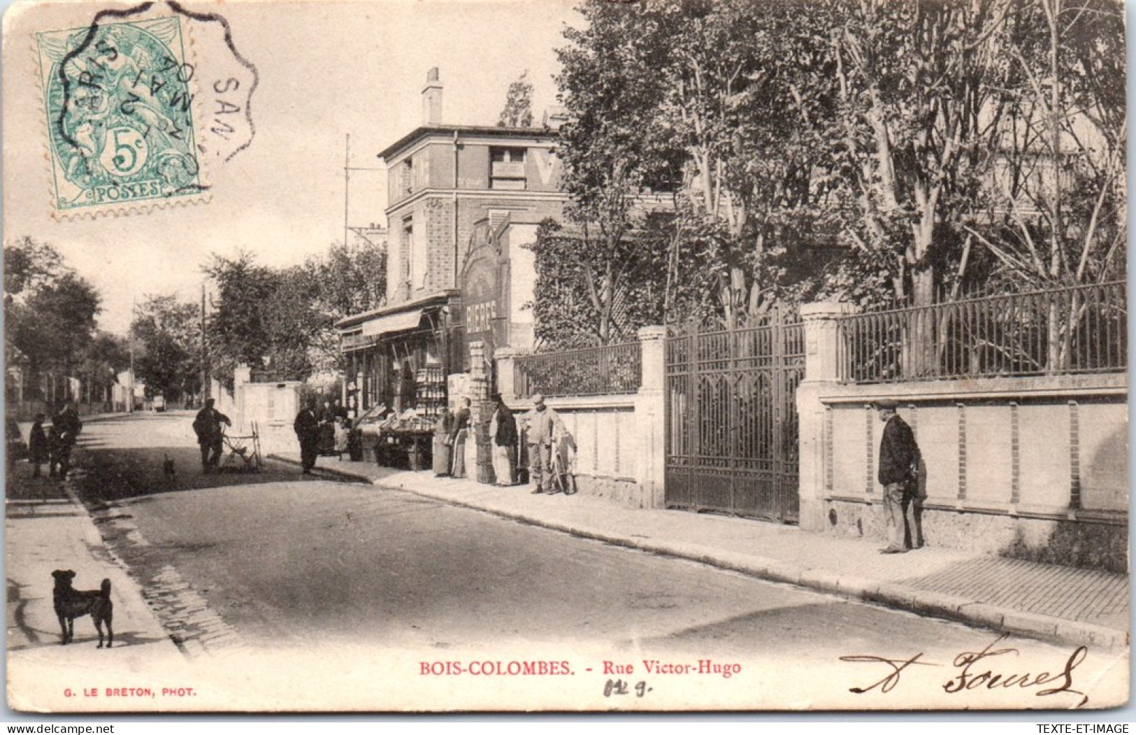 92 BOIS COLOMBES - La Rue Victor Hugo. - Autres & Non Classés