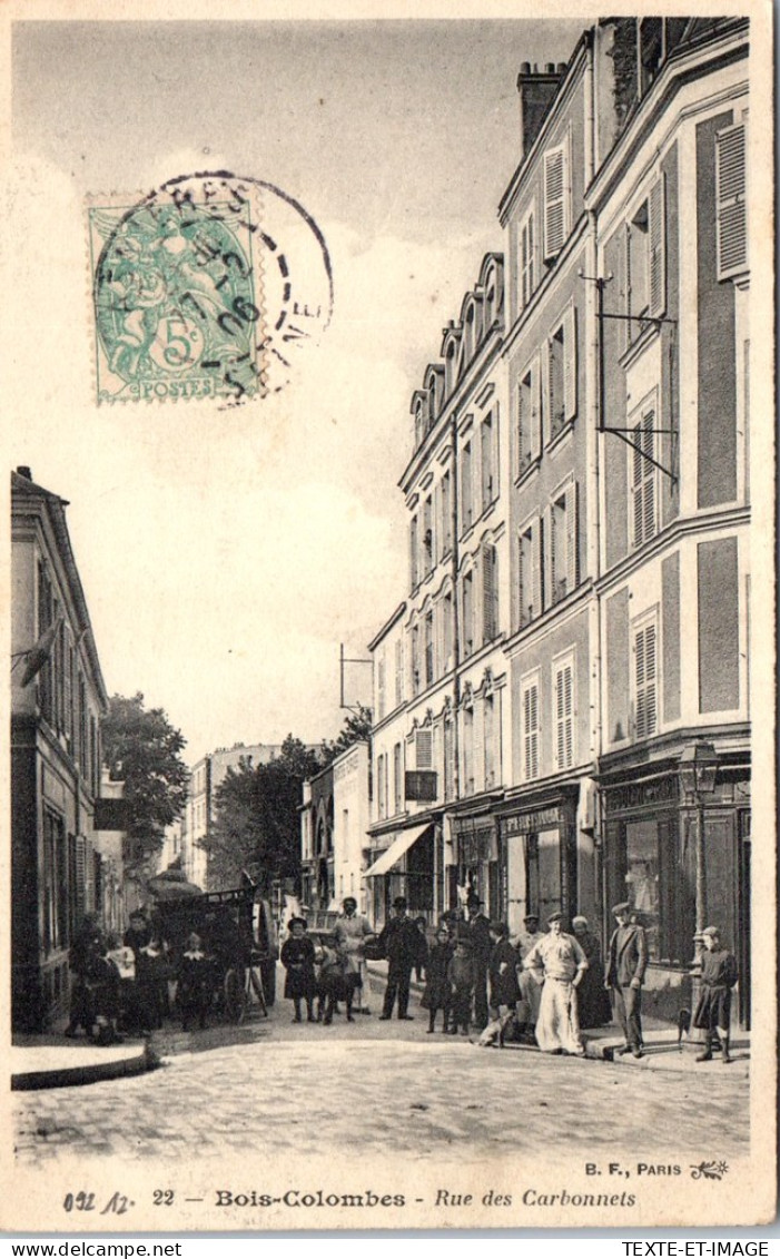 92 BOIS COLOMBES - La Rue Des Charbonnets  - Other & Unclassified