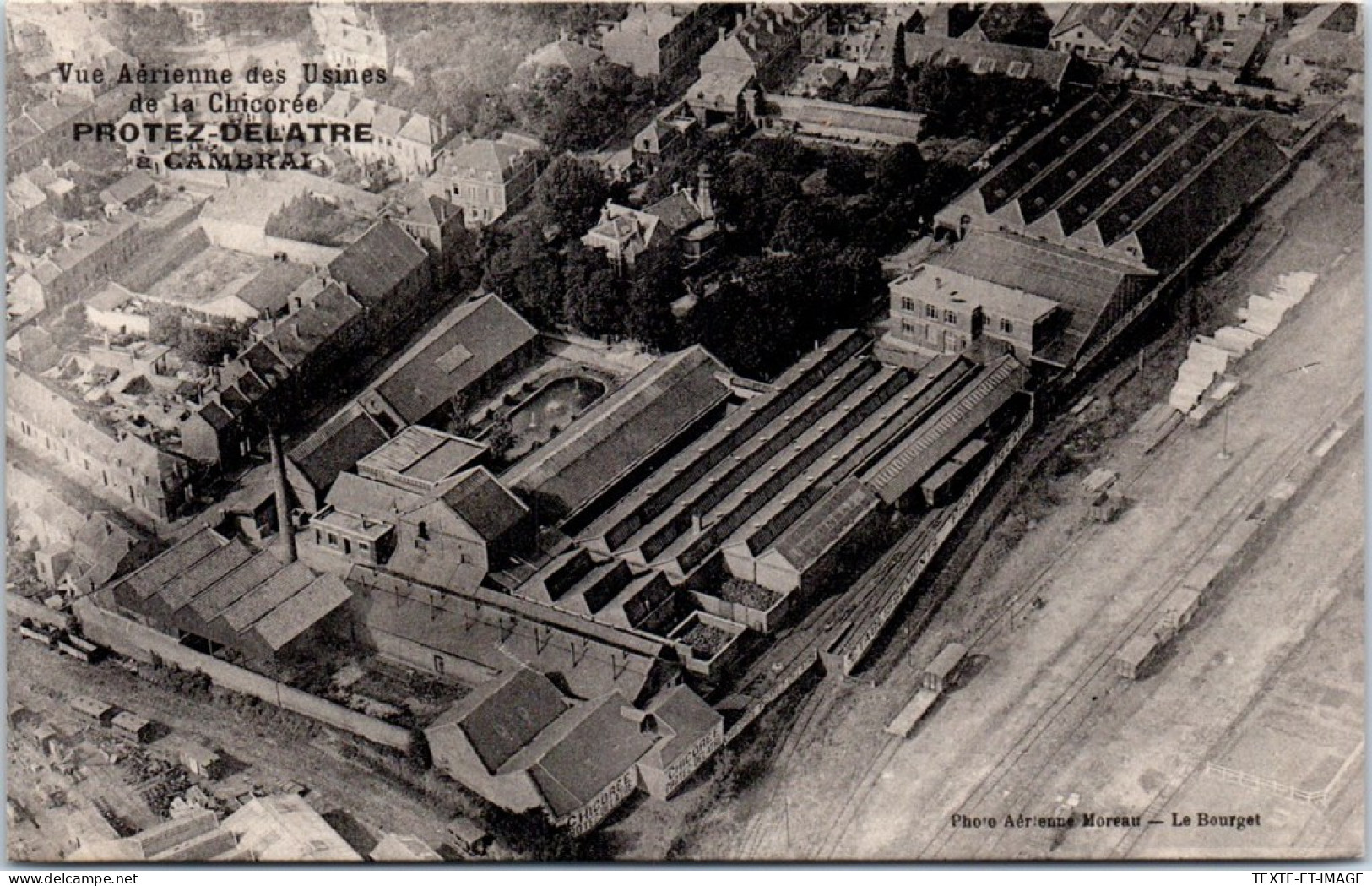 59 CAMBRAI - Vue Aerienne Usine Chicoree Delatre  - Cambrai