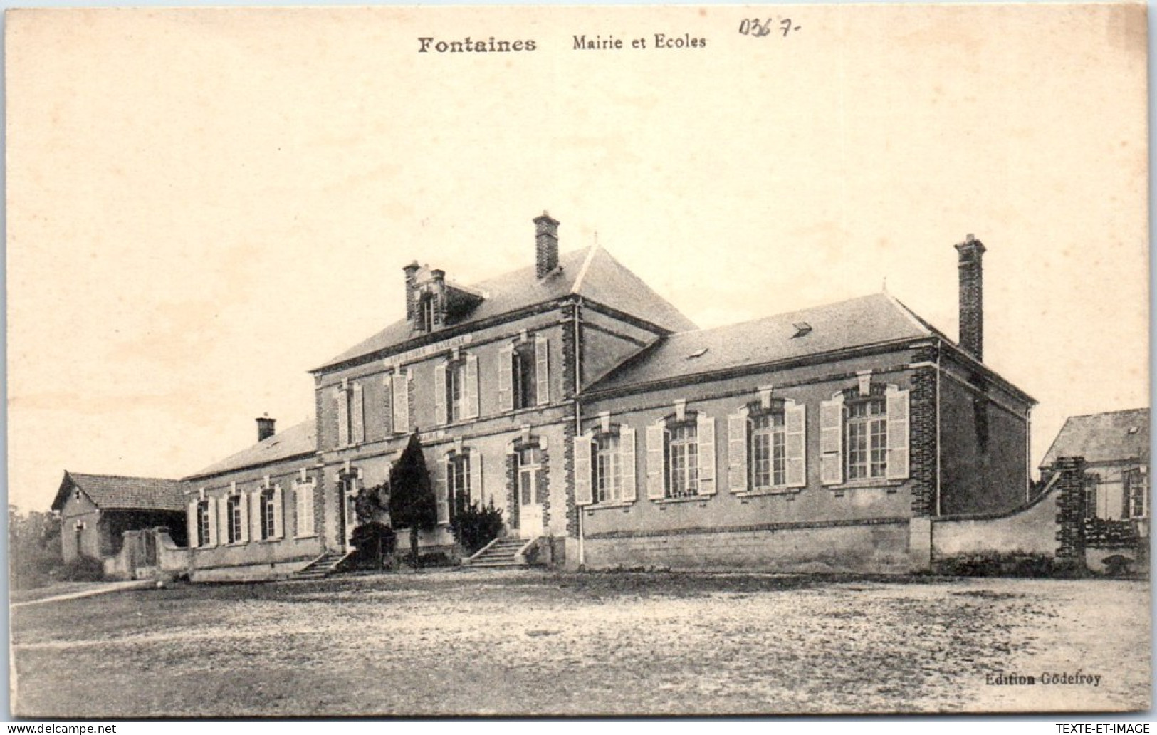 36 FONTAINES - Mairie Et Ecoles - Other & Unclassified