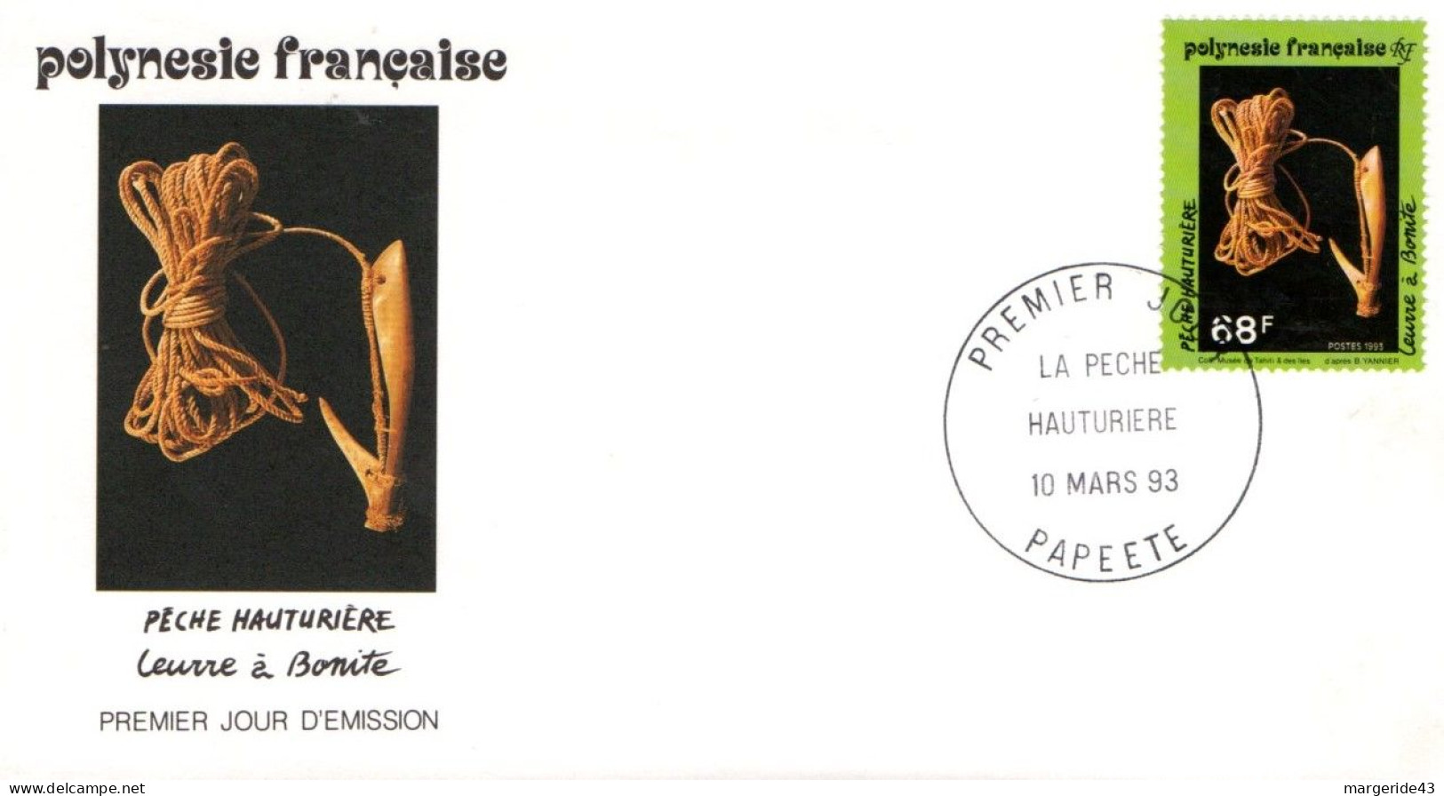 POLYNESIE FDC 1993 LA PECHE HAUTURIERE - FDC