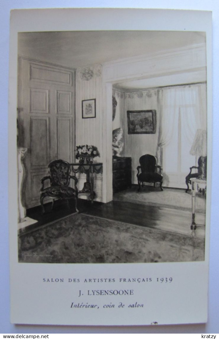 FRANCE - PARIS - Salon Des Artistes Français 1935 - Julia Lysensoone - Intérieur. Coin De Salon - Exhibitions