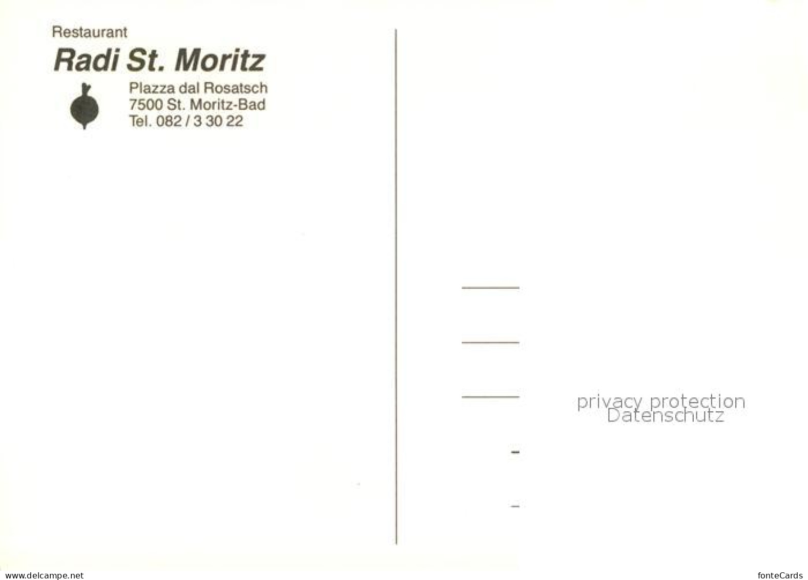 13219299 St Moritz GR Restaurant Radi St Moritz GR - Autres & Non Classés
