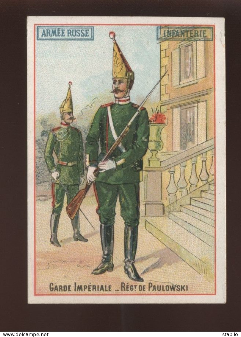 CHROMOS - ARMEE RUSSE - GARDE IMPERIALE - RGT DE PAULOWSKI - LA CHICOREE G. BLACK "A LA CANTINIERE" STE OLLE, NORD - Andere & Zonder Classificatie