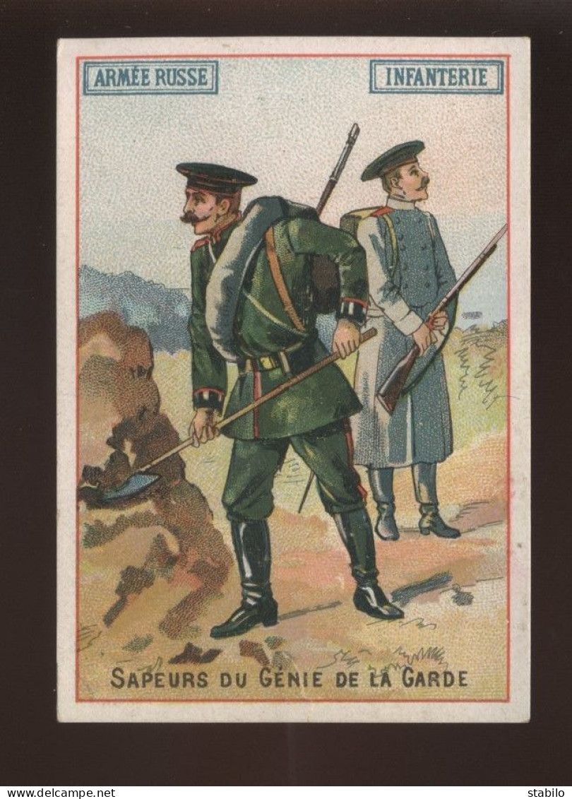 CHROMOS - ARMEE RUSSE - SAPEUR DU GENIE DE LA GARDE - LA CHICOREE G. BLACK "A LA CANTINIERE" STE OLLE, NORD - Sonstige & Ohne Zuordnung