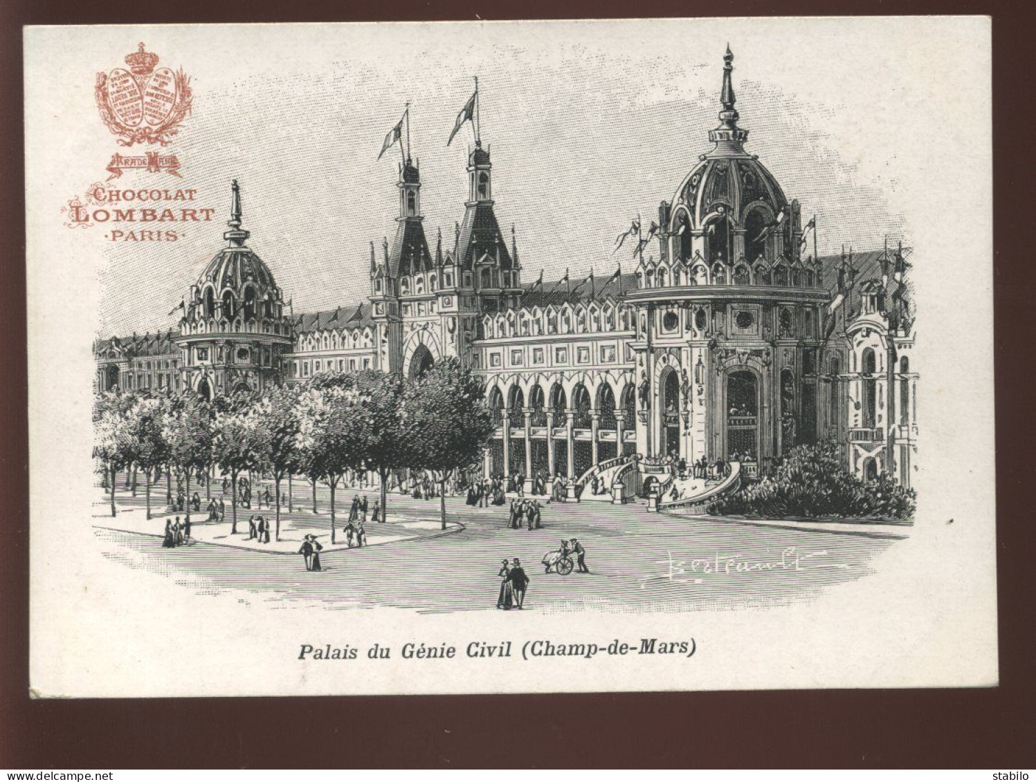 CHROMOS - EXPOSITION UNIVERSELLE DE 1900 - CHOCOLAT LOMBART, 75 AVENUE DE CHOISY, PARIS - - Lombart