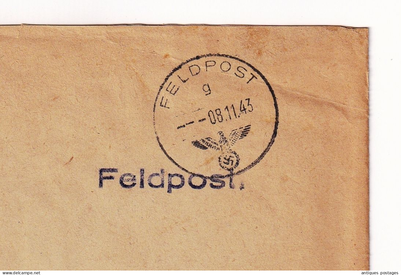 WW2 Feldpost 1943 Dienststelle Deutschland Allemagne Poste Militaire - Feldpost 2e Wereldoorlog