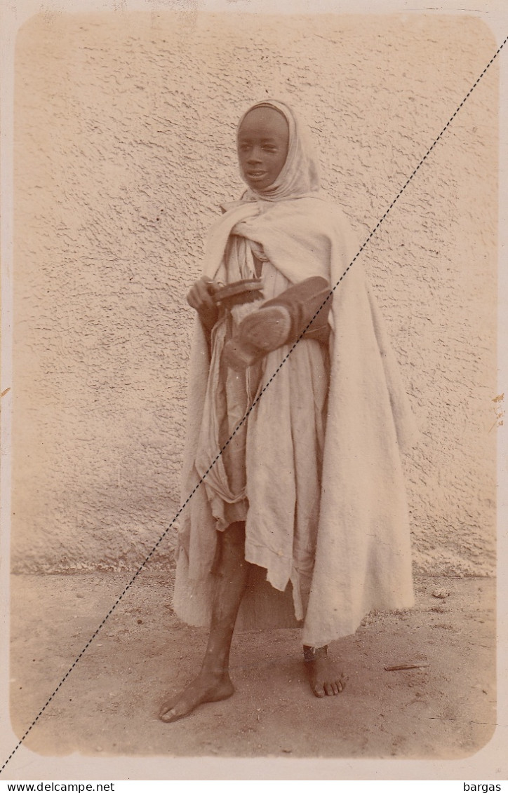 1891 Photo Afrique Algérie Enfant Mon Ordonnance Souvenir Mission Géodésique Militaire Capitaine Boulard - Gentil - Oud (voor 1900)