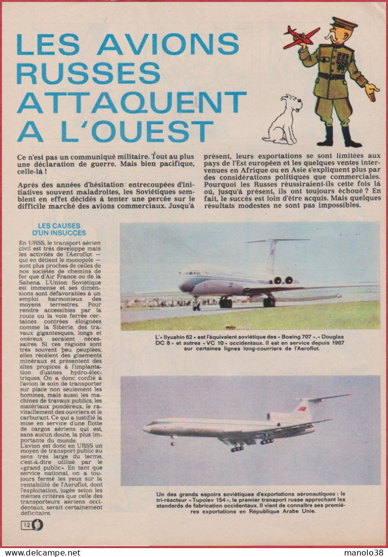 Avion Russe. Les Avions Et Hélicoptères Russes Attaquent Le Marché Des Pays De L'Ouest. Reportage. 1970. - Documents Historiques