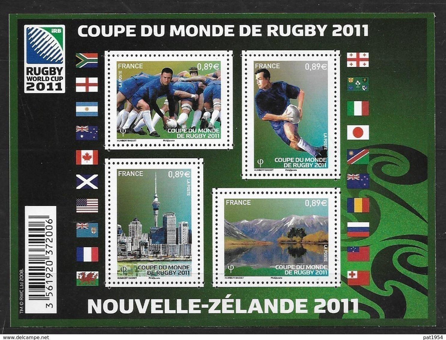 France 2011 Bloc Feuillet N° F4576 Neuf Coupe Du Monde De Rugby à La Faciale - Nuovi